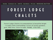 Tablet Screenshot of forestlodgechalets.com